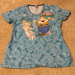 Disney 7 Dwarfs Women’s Scrub Top